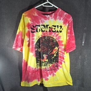 Rare Stolen Girlfriends Club Yellow & Pink Tie Dye Arch Hill Graphic Tee VG- XL